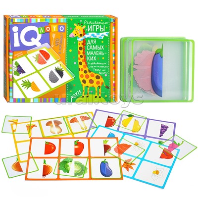 Пластиковое лото для малышей (нов) 2+ Что в корзинке? Найди половинку. Куликова Е.Н.