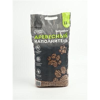 УЦЕНКА Древесный наполнитель Groomroom, 13кг