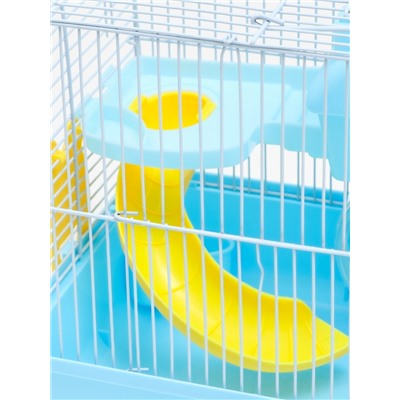 Клетка для грызунов «Пижон», укомплектованная, 27×21×26 см, голубая