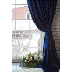 Штора портьерная «Этель», 145×270 см, валенсия голубая океан