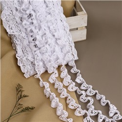 Тесьма вязаная, на резинке, 20 мм, 9±0.5 м, белая