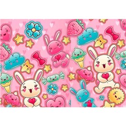 Настольное покрытие для труда 32х43 см НПД-2 "SWEET STICKERS" пластик Пчелка