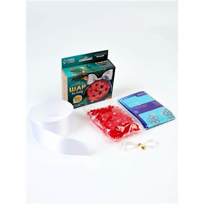 УЦЕНКА Набор для творчества «Елочный шар своими руками» из красных прозрачных бусин