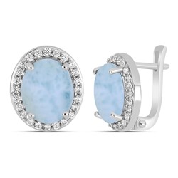 Серьги, ларимар, Вираж