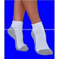 Носки женские укороченные белые (серая подошва) арт. 6621