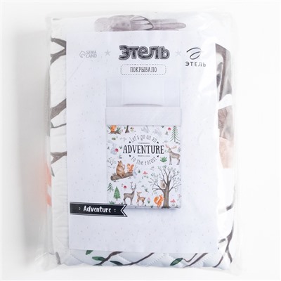 Покрывало 2-спальное «Этель» Adventure, 180×210±5 см, микрофибра