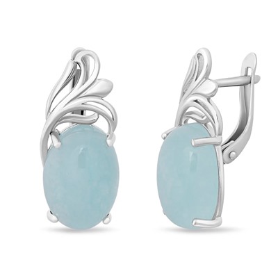 Серьги, аквамарин, СПН4050