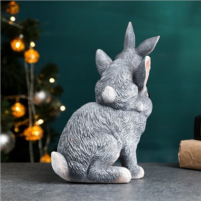 Садовая фигура из полистоуна «Зайчата», 20×13×22.5 см