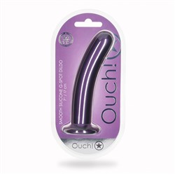 Синий фаллоимитатор Smooth G-Spot - 17,7 см.