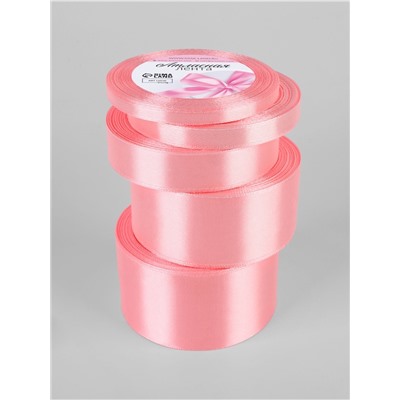 Атласная лента, набор 5 шт., 6/10/20/40/50 мм, 23±1 м, розовая №04