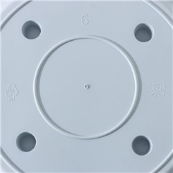 Горшок для цветов с поддоном «Сильвер ЭКО», 7.2 л, d=28 см, пластиковый светло-серый