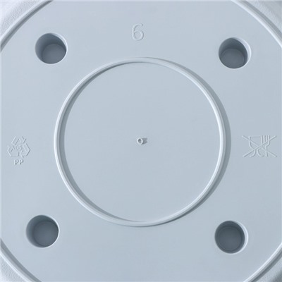 Горшок для цветов с поддоном «Сильвер ЭКО», 7.2 л, d=28 см, пластиковый светло-серый