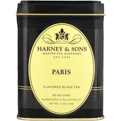 Harney & Sons, Черный чай Paris, 4 унции
