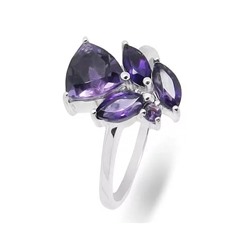 Кольцо из серебра аметист, Марина
