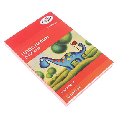 Пластилин «Гамма. Мультики», 16 цветов, 320 г, со стеком