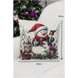Наволочка декоративная новогодняя 2 шт рогожка НАТАЛИ, 1221264