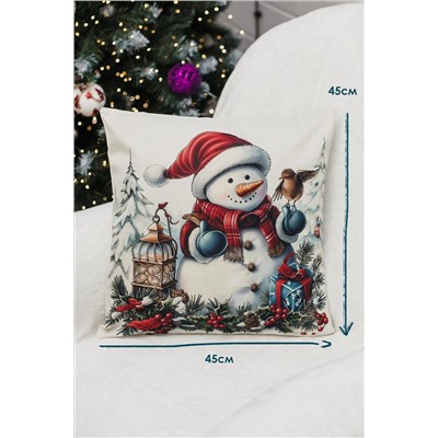 Наволочка декоративная новогодняя 2 шт рогожка НАТАЛИ, 1221264