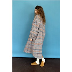 Рубашка удлиненная  AUTUMN046/01/Серый, белый