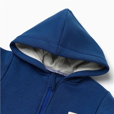 Комбинезон с капюшоном детский «Крошка Я» Blueberry, рост 80-86, синий
