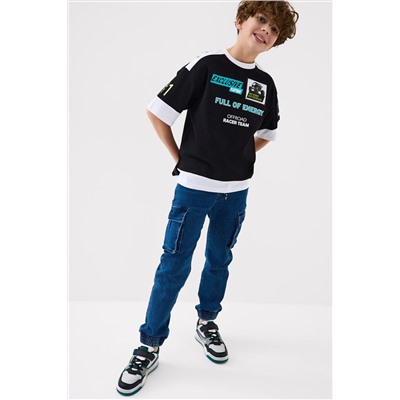 Фуфайка трикотажная для мальчиков (футболка) PLAYTODAY, 1239846