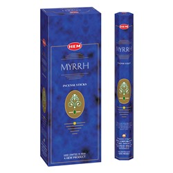 HEM Благовония шестигранник упаковка 6шт: MYRRH (1 блок)