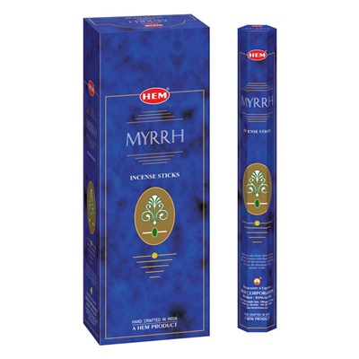 HEM Благовония шестигранник упаковка 6шт: MYRRH (1 блок)