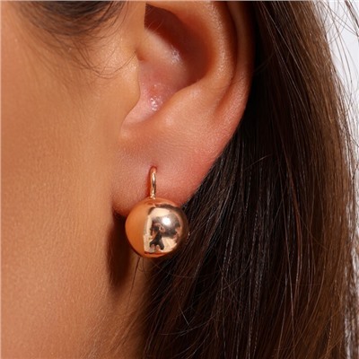 Серьги шарики ювелирная бижутерия коллекция "Дубай" покрытие позолота, арт.215.500