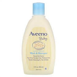 Aveeno, Baby, средство для душа и шампунь, с легким ароматом, 354 мл (12 жидких унций)