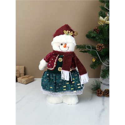 Новогоднее украшение Снеговик на телескопических ножках 37/80 см / SH057-2 /уп 72/