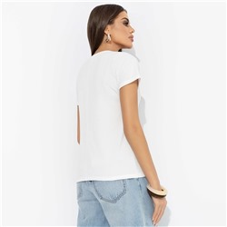 Футболка из трикотажа-лапша, Женственность без границ (white)