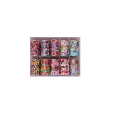 Nail Art Набор фольги для дизайна ногтей ассорти 10шт