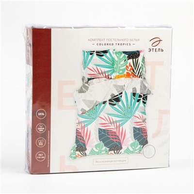 Постельное бельё 1.5, спальное «Этель» Colored tropics, бязь