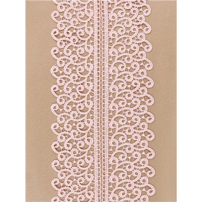 Кружево гипюровое, 78 мм, 11±1 м, нежно-розовое