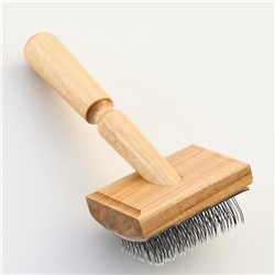 Щётка - пуходёрка деревянная с каплями, основание 60×50 мм
