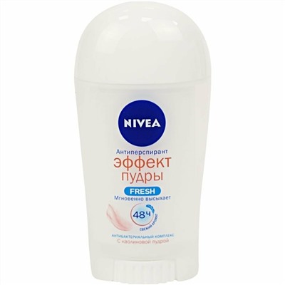 Дезодорант стик NIVEA Антиперспирант Эффект Пудры/Эффект Пудры Fresh женский, 50 мл (84158)