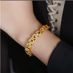 Браслет цепочка на руку ювелирная бижутерия Итальянское золото (покрытие желтое 14к), арт.213.296