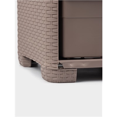 УЦЕНКА Комод 3-х секционный «Плетенка», 37.5×36×63 см, какао