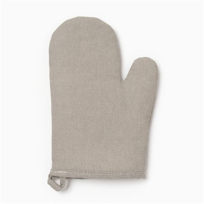 Варежка Этель «HOME», цвет серый, 26×16 см, 50%хл, 50%лен