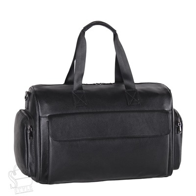 Сумка дорожная кожаная 8063G black S-Style