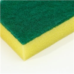 Дозатор для жидкого мыла с губкой и щеткой для посуды, белый,16×12×4 см