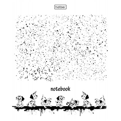 Тетрадь  48л клетка пластиковая обложка 300мкм "Забавные далматинцы" (092370) Хатбер