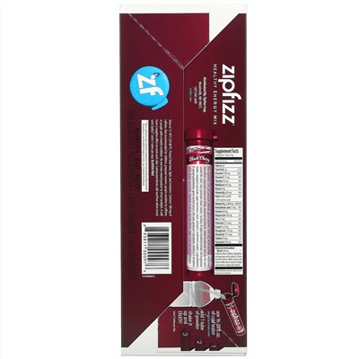 Zipfizz, Healthy Energy Mix With Vitamin B12, Black Cherry, 20 Tubes, 0.39 oz (11 g) Each