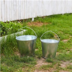 УЦЕНКА Ведро оцинкованное, 7 л, ЗАМЯТИЕ НА ИЗДЕЛИИ