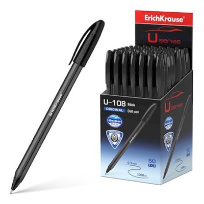 Ручка шариковая U-108 Original Stick Ultra Glide Technology черная 0.3 мм 47596 ErichKrause