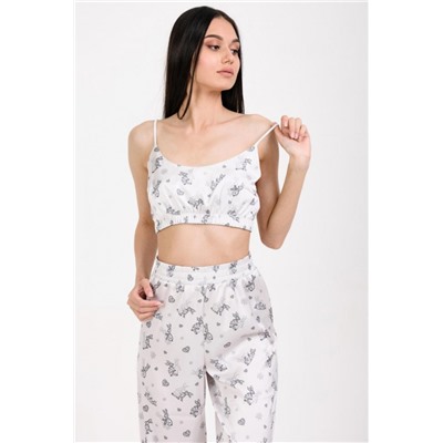 Пижама Hot Story Are you ready (топ _ брюки) (Бежевый)