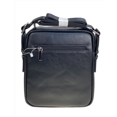 Сумка мужская из натуральной кожи, цвет черный