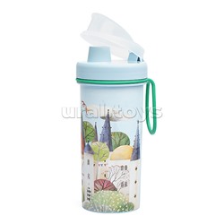 Набор: Ланч-бокс 0,98л и стакан детский с крышкой, петлей и декором 0,4л (Светло-голубой)