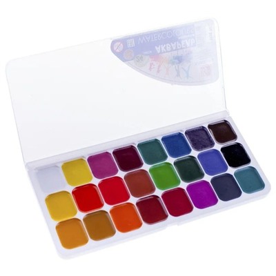 Краски акварельные 24 цв. Классика, медовые, п/упак, б/к