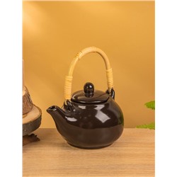 Чайник заварочный «Камень», 16×12×16 см, керамика, чёрный