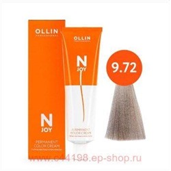 OLLIN "N-JOY" 9/72 – блондин коричнево-фиолетовый, перманентная крем-краска для волос 100мл